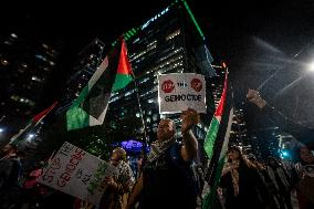 Pro-Palestine Rally Marking The Anniversary Of A Hamas Attack On Israel - Vancouver