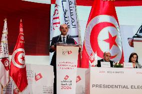 Tunisian Election Commission Announces Preliminary Results Of The Presidential Election In Tunis