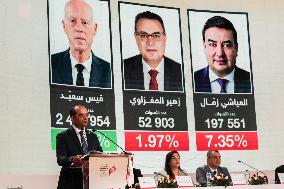 Tunisian Election Commission Announces Preliminary Results Of The Presidential Election In Tunis