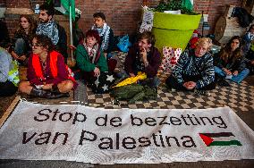 Pro-Palestinian 'sit-in' In Train Stations In The Netherlands.