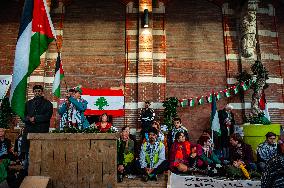 Pro-Palestinian 'sit-in' In Train Stations In The Netherlands.