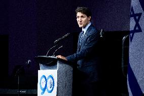 Justin Trudeau At Commemorative Event In Solidarity With Jewish Community Members - Ottawa