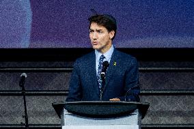 Justin Trudeau At Commemorative Event In Solidarity With Jewish Community Members - Ottawa