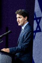 Justin Trudeau At Commemorative Event In Solidarity With Jewish Community Members - Ottawa