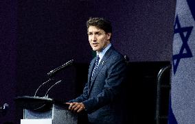 Justin Trudeau At Commemorative Event In Solidarity With Jewish Community Members - Ottawa