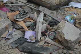 Aftermath of Israeli airstrikes in Qmatiyeh Village - Lebanon