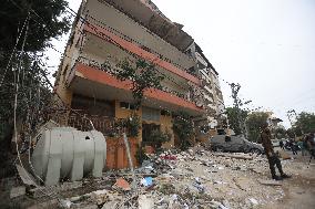 Aftermath of Israeli airstrikes in Qmatiyeh Village - Lebanon