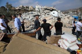 Israeli Army Demolished Palestinian's Houses In Hebron