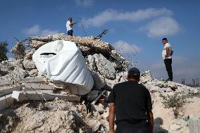 Israeli Army Demolished Palestinian's Houses In Hebron