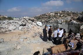 Israeli Army Demolished Palestinian's Houses In Hebron