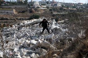 Israeli Army Demolished Palestinian's Houses In Hebron