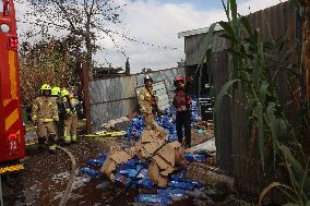 Aftermath Of Gaza Rocket Attack On Kfar Chabad Near Tel Aviv