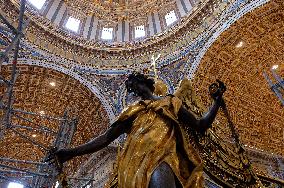 Restoration Works Of St. Peter's Baldachin And St. Peter's Chair At The Vatican