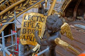 Restoration Works Of St. Peter's Baldachin And St. Peter's Chair At The Vatican