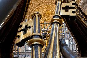 Restoration Works Of St. Peter's Baldachin And St. Peter's Chair At The Vatican