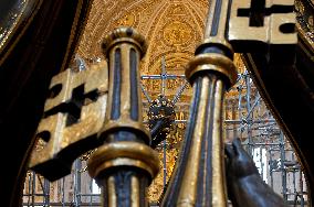 Restoration Works Of St. Peter's Baldachin And St. Peter's Chair At The Vatican