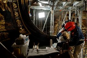 Restoration Works Of St. Peter's Baldachin And St. Peter's Chair At The Vatican