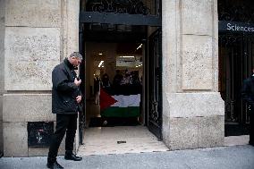 Pro-Palestian Rally At Sciences Po - Paris