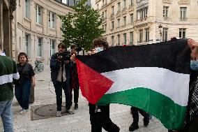 Pro-Palestian Rally At Sciences Po - Paris