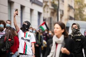 Pro-Palestian Rally At Sciences Po - Paris