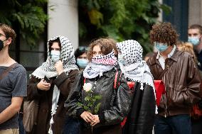 Pro-Palestian Rally At Sciences Po - Paris