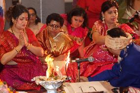 Bengali Hindus Celebrate The Durga Puja Festival In Mississauga, Canada