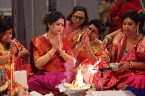 Bengali Hindus Celebrate The Durga Puja Festival In Mississauga, Canada