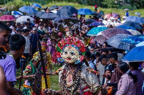 Nepalese Hindu Devotees Celebrated The Shikali Jatra In Khokana, Nepal.