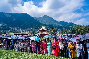 Nepalese Hindu Devotees Celebrated The Shikali Jatra In Khokana, Nepal.