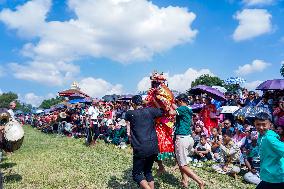 Nepalese Hindu Devotees Celebrated The Shikali Jatra In Khokana, Nepal.