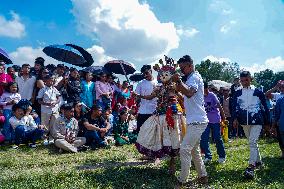 Nepalese Hindu Devotees Celebrated The Shikali Jatra In Khokana, Nepal.