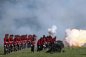 Nepal Army Grand Rehearsal Of Upcoming Fulpati Celebration In Nepal.