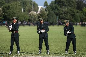 Nepal Army Grand Rehearsal Of Upcoming Fulpati Celebration In Nepal.