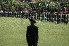 Nepal Army Grand Rehearsal Of Upcoming Fulpati Celebration In Nepal.