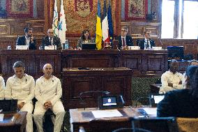 Medal Ceremony for officials involved in the organisation of the Paris 2024 Olympic Games - Paris