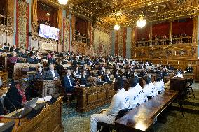 Medal Ceremony for officials involved in the organisation of the Paris 2024 Olympic Games - Paris