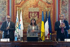 Medal Ceremony for officials involved in the organisation of the Paris 2024 Olympic Games - Paris