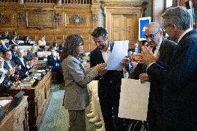 Medal Ceremony for officials involved in the organisation of the Paris 2024 Olympic Games - Paris