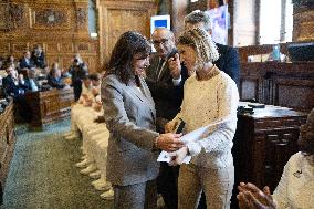 Medal Ceremony for officials involved in the organisation of the Paris 2024 Olympic Games - Paris