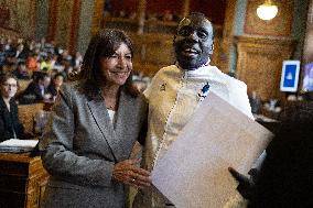 Medal Ceremony for officials involved in the organisation of the Paris 2024 Olympic Games - Paris