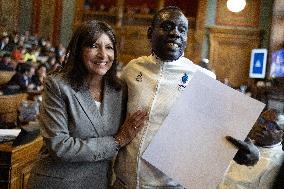 Medal Ceremony for officials involved in the organisation of the Paris 2024 Olympic Games - Paris