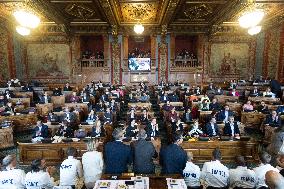 Medal Ceremony for officials involved in the organisation of the Paris 2024 Olympic Games - Paris