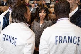 Medal Ceremony for officials involved in the organisation of the Paris 2024 Olympic Games - Paris