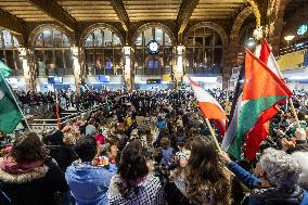 Pro Palestine Protest For 1 Year Of War In Amsterdam