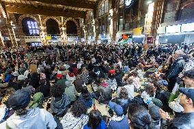 Pro Palestine Protest For 1 Year Of War In Amsterdam