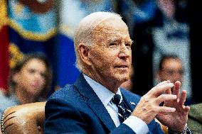 President Biden Attends a Meeting to Discuss Federal Response to Hurricanes - DC