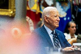 President Biden Attends a Meeting to Discuss Federal Response to Hurricanes - DC