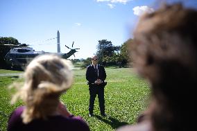 President Biden Departs White House