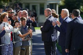 President Biden Departs White House