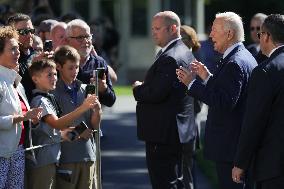 President Biden Departs White House